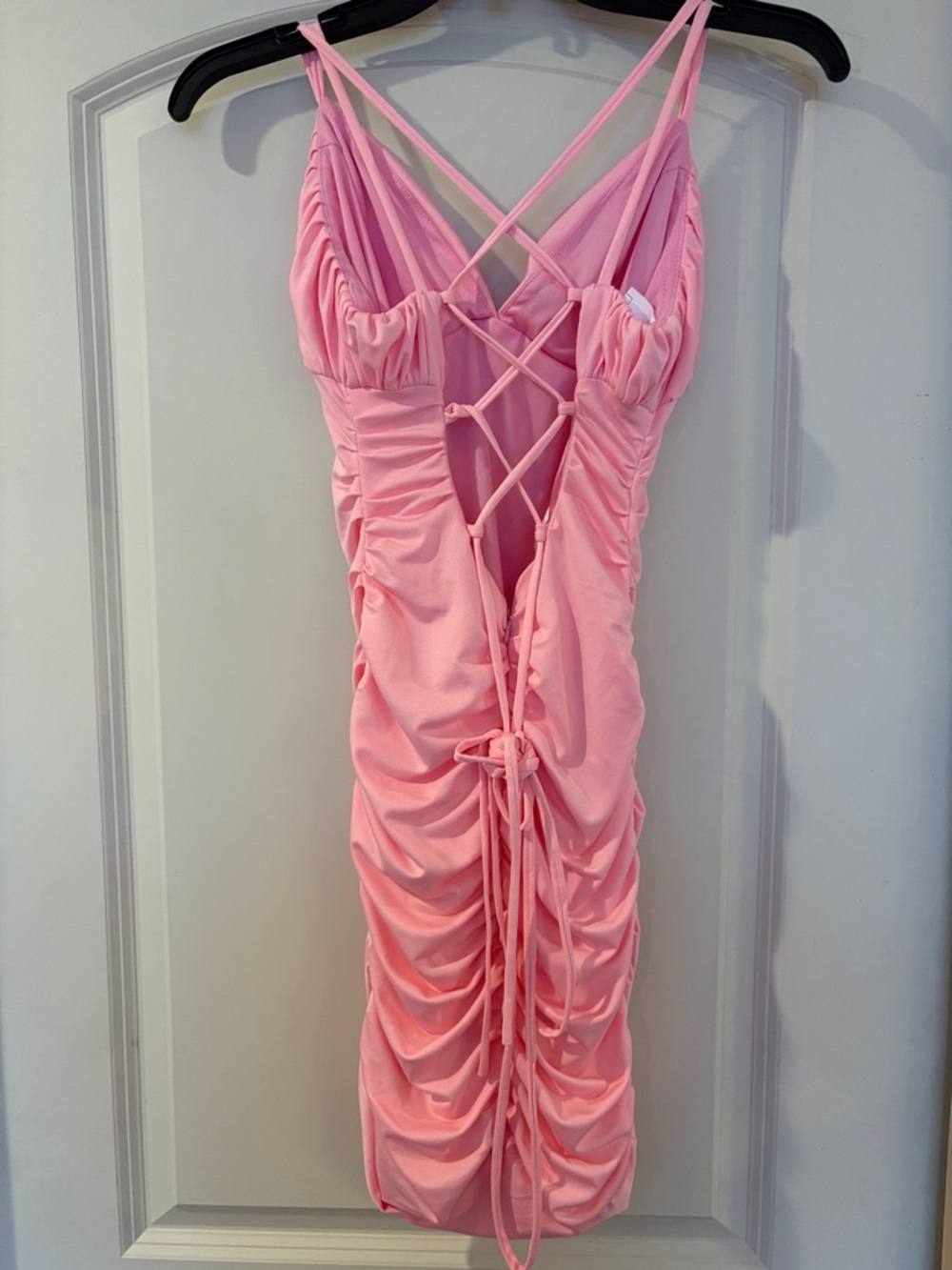 Pink Ruched Bodycon Dress - Picture 2 of 2